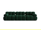 Canapea modulara 3 locuri, Bellis-51, Micadoni Home, 282x94x70 cm, catifea, verde bottle
