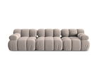 Canapea modulara 3 locuri, Bellis-51, Micadoni Home, 282x94x70 cm, catifea, cappuccino