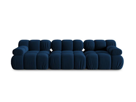 Canapea modulara 3 locuri, Bellis-51, Micadoni Home, 282x94x70 cm, catifea, albastru regal