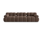 Canapea modulara 3 locuri, Bellis-51, Micadoni Home, 282x94x70 cm, catifea, maro inchis