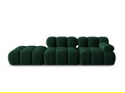 Canapea modulara 4 locuri cotiera stanga, Bellis-51, Micadoni Home, 282x94x70 cm, catifea, verde bottle