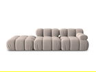 Canapea modulara 4 locuri cotiera stanga, Bellis-51, Micadoni Home, 282x94x70 cm, catifea, cappuccino