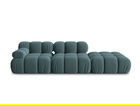 Canapea modulara 4 locuri cotiera dreapta, Bellis-51, Micadoni Home, 282x94x70 cm, catifea, turcoaz