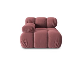 Modul stanga pentru canapea, 1 loc, Bellis-51, Micadoni Home, 94x94x70 cm, catifea, roz
