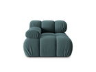 Modul stanga pentru canapea, 1 loc, Bellis-51, Micadoni Home, 94x94x70 cm, catifea, turcoaz