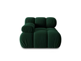 Modul stanga pentru canapea, 1 loc, Bellis-51, Micadoni Home, 94x94x70 cm, catifea, verde bottle
