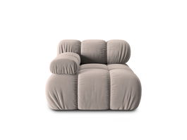 Modul stanga pentru canapea, 1 loc, Bellis-51, Micadoni Home, 94x94x70 cm, catifea, cappuccino