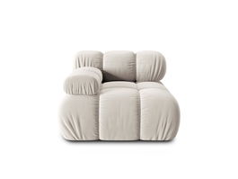 Modul stanga pentru canapea, 1 loc, Bellis-51, Micadoni Home, 94x94x70 cm, catifea, bej inchis