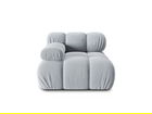 Modul stanga pentru canapea, 1 loc, Bellis-51, Micadoni Home, 94x94x70 cm, catifea, albastru deschis
