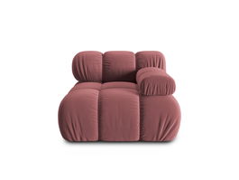 Modul dreapta pentru canapea, 1 loc, Bellis-51, Micadoni Home, 94x94x70 cm, catifea, roz