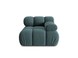 Modul dreapta pentru canapea, 1 loc, Bellis-51, Micadoni Home, 94x94x70 cm, catifea, turcoaz
