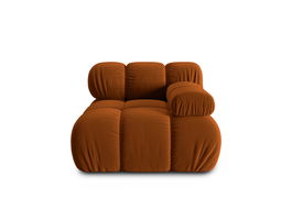Modul dreapta pentru canapea, 1 loc, Bellis-51, Micadoni Home, 94x94x70 cm, catifea, teracota