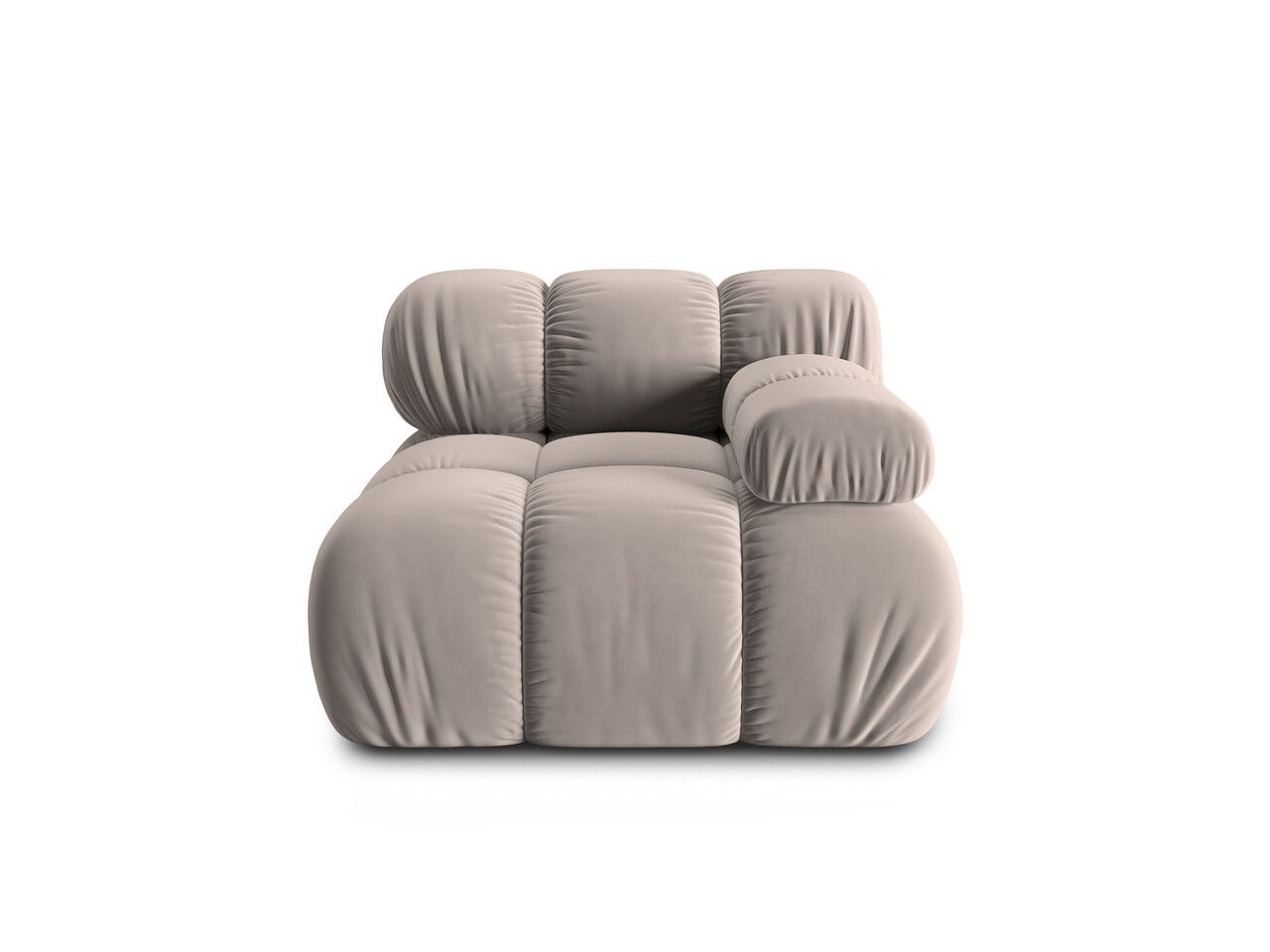 Modul dreapta pentru canapea, 1 loc, Bellis-51, Micadoni Home, 94x94x70 cm, catifea, cappuccino