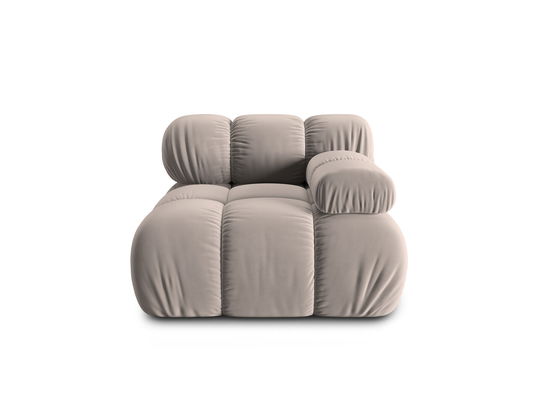 Modul dreapta pentru canapea, 1 loc, Bellis-51, Micadoni Home, 94x94x70 cm, catifea, cappuccino