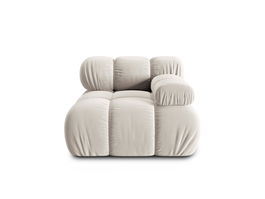 Modul dreapta pentru canapea, 1 loc, Bellis-51, Micadoni Home, 94x94x70 cm, catifea, bej inchis
