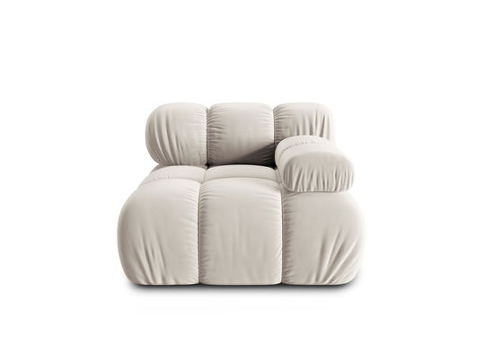 Modul dreapta pentru canapea, 1 loc, Bellis-51, Micadoni Home, 94x94x70 cm, catifea, bej inchis