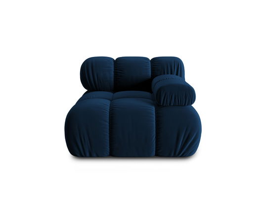Modul dreapta pentru canapea, 1 loc, Bellis-51, Micadoni Home, 94x94x70 cm, catifea, albastru regal
