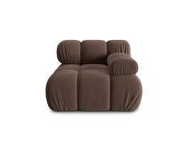 Modul dreapta pentru canapea, 1 loc, Bellis-51, Micadoni Home, 94x94x70 cm, catifea, maro inchis