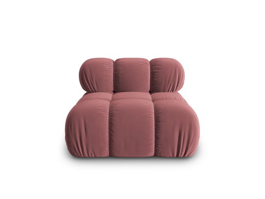 Modul pentru canapea, 1 loc, Bellis-51, Micadoni Home, 94x94x70 cm, catifea, roz
