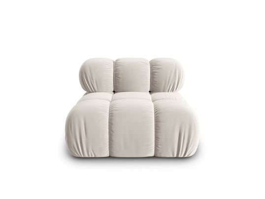 Modul pentru canapea, 1 loc, Bellis-51, Micadoni Home, 94x94x70 cm, catifea, bej inchis
