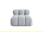 Modul pentru canapea, 1 loc, Bellis-51, Micadoni Home, 94x94x70 cm, catifea, albastru deschis