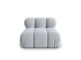 Modul pentru canapea, 1 loc, Bellis-51, Micadoni Home, 94x94x70 cm, catifea, albastru deschis