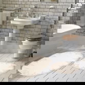 Set covorase de baie 2 piese, Alanur Home, Zara, Poliester, Crem