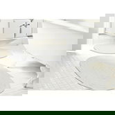 Set covorase de baie 2 piese, Alanur Home, Cottonkt 000221, Bumbac, Crem