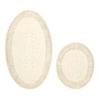 Set covorase de baie 2 piese, Alanur Home, Cottonkt 000236, Bumbac, Crem