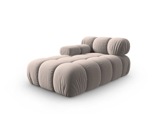 Sezlong living stanga 1 loc, Bellis-51, Micadoni Home, 155x94x70 cm, catifea, cappuccino