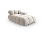 Sezlong living dreapta 1 loc, Bellis-51, Micadoni Home, 155x94x70 cm, catifea, bej inchis