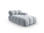 Sezlong living dreapta 1 loc, Bellis-51, Micadoni Home, 155x94x70 cm, catifea, albastru deschis