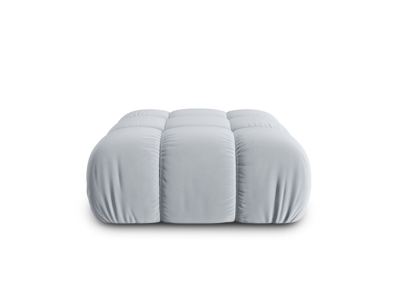Taburet, Bellis-51, Micadoni Home, 94x94x43 cm, catifea, albastru deschis