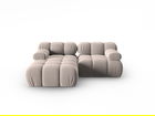 Coltar modular stanga 3 locuri, Bellis-51, Micadoni Home, 188x155x70 cm, catifea, cappuccino