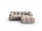 Coltar modular dreapta 3 locuri, Bellis-51, Micadoni Home, 188x155x70 cm, catifea, cappuccino