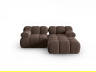 Coltar modular dreapta 3 locuri, Bellis-51, Micadoni Home, 188x155x70 cm, catifea, maro inchis