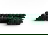 Coltar modular dreapta 4 locuri, Bellis-51, Micadoni Home, 282x155x70 cm, catifea, verde bottle