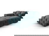Sezlong living stanga 1 loc, Bellis-51, Micadoni Home, 155x94x70 cm, catifea, turcoaz