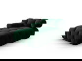 Sezlong living stanga 1 loc, Bellis-51, Micadoni Home, 155x94x70 cm, catifea, verde bottle
