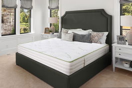 Saltea Ortopedica, Hipoalergenica, Premium Bamboo Memory Latex, 200x200 cm, H 26 cm, Arcuri Pocket, 7 Zone de Confort