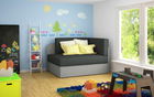 Canapea extensibila 2 locuri, ELTAP, Rosa, 104x75x60 cm, lemn/poliester, gri inchis/gri