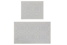 Set 2 covorase de baie, Beverly Hills Polo Club, Elena Cream, 100% bumbac