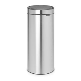 Cos de gunoi cu soft touch, Brabantia, Touch New Matt, 30 L, 32x29.5x72 cm, otel, argintiu