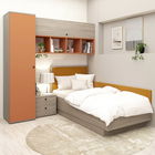 Dormitor copii pe colt RIALTO 2, Oak, Ginger, Catifea Galben Mustar