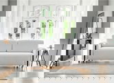 Canapea extensibila 3 locuri, ELTAP, SO-ARC-BL-03ROY, Arcadova, 244x97x97 cm, lemn/poliester, gri deschis/negru