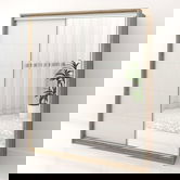 Dulap dormitor PRIMAVERA 185, H205, cu oglinda k5, Stejar, Alb Gloss