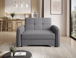 Canapea extensibila 1 loc, ELTAP, Laine, 102x109x84 cm, lemn/poliester, gri