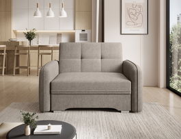 Canapea extensibila 1 loc, ELTAP, Laine, 102x109x84 cm, lemn/poliester, bej