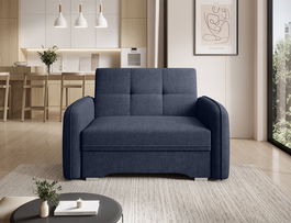 Canapea extensibila 1 loc, ELTAP, Laine, 102x109x84 cm, lemn/poliester, albastru inchis