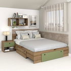 Pat colt AMBRO, 160x200, 2 sertare, Stejar, Pesto